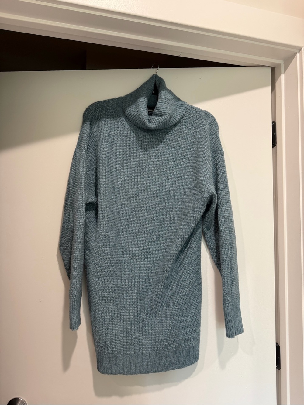 American Eagle Outfitters Seafoam Blue Turtleneck Sweater Dress